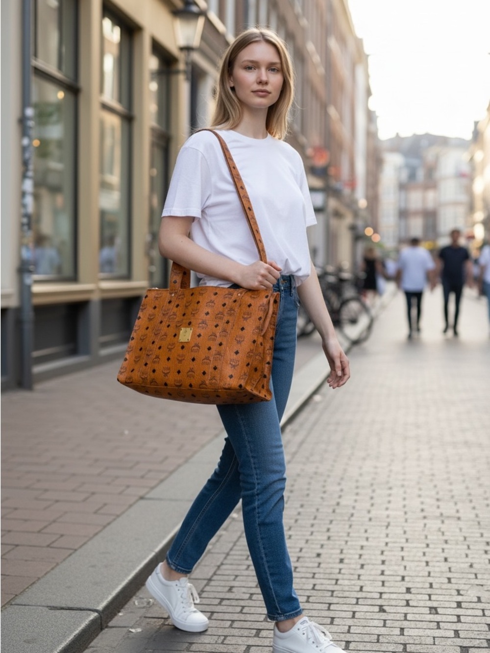 MCM Cognac Visetos Tote